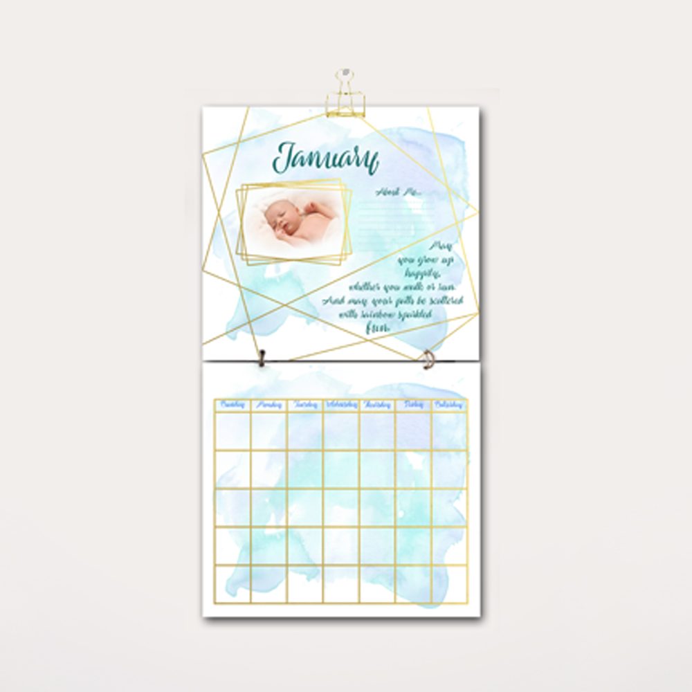 Secret Garden Baby's First Year Keepsake Calendar