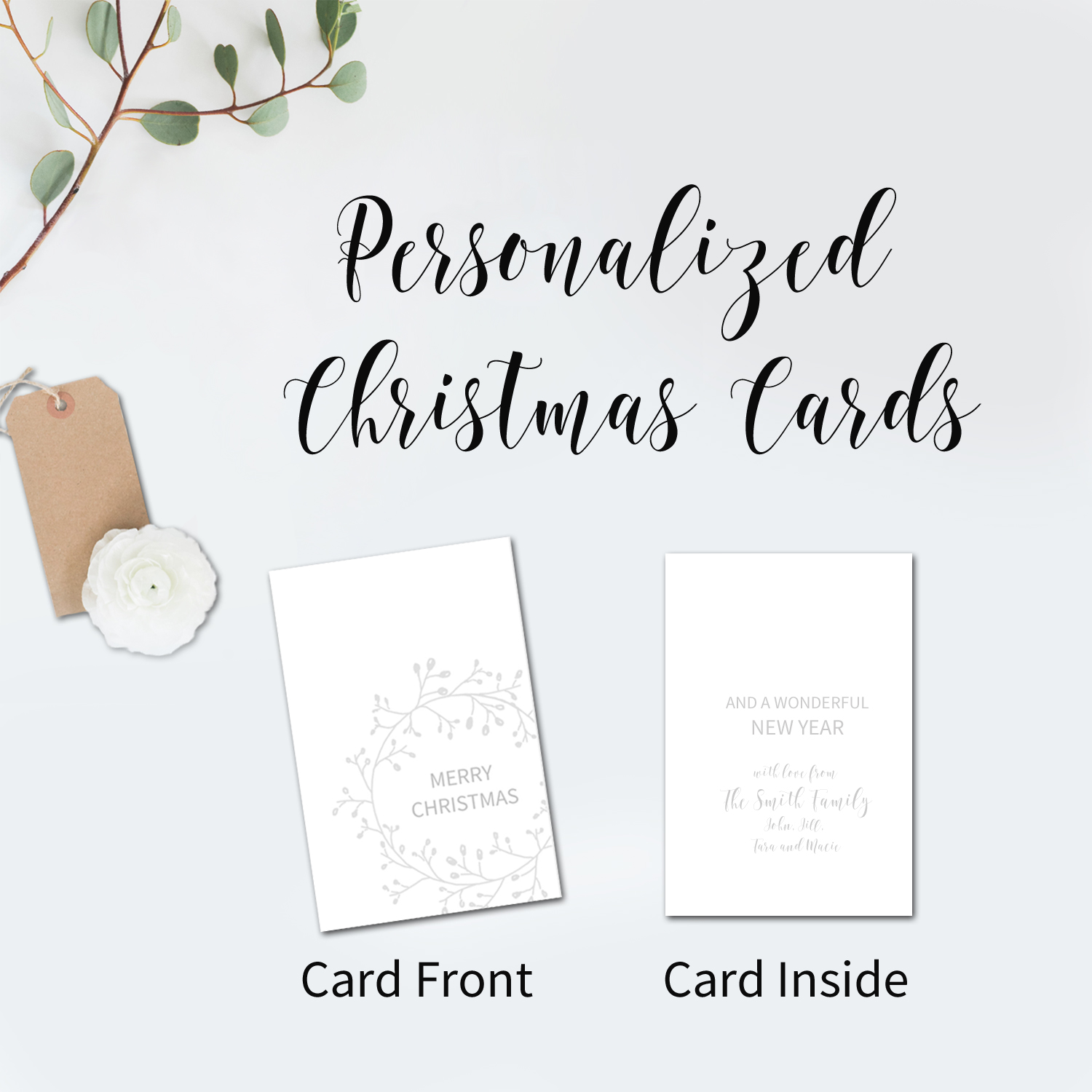 Personalized Christmas Cards For Friends Family Or Business Kimenink Com