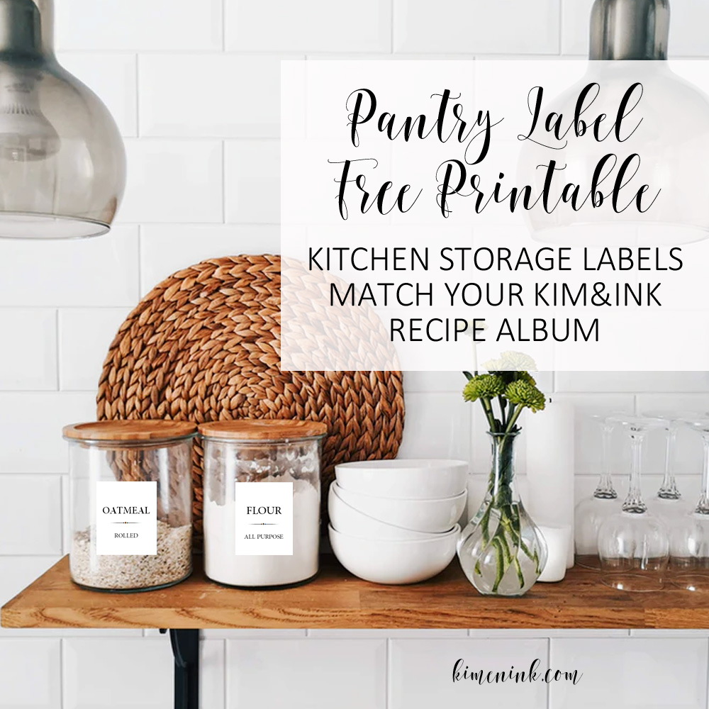 Pantry Label Printable (Kitchen Storage to Match Our Recipe Albums ...