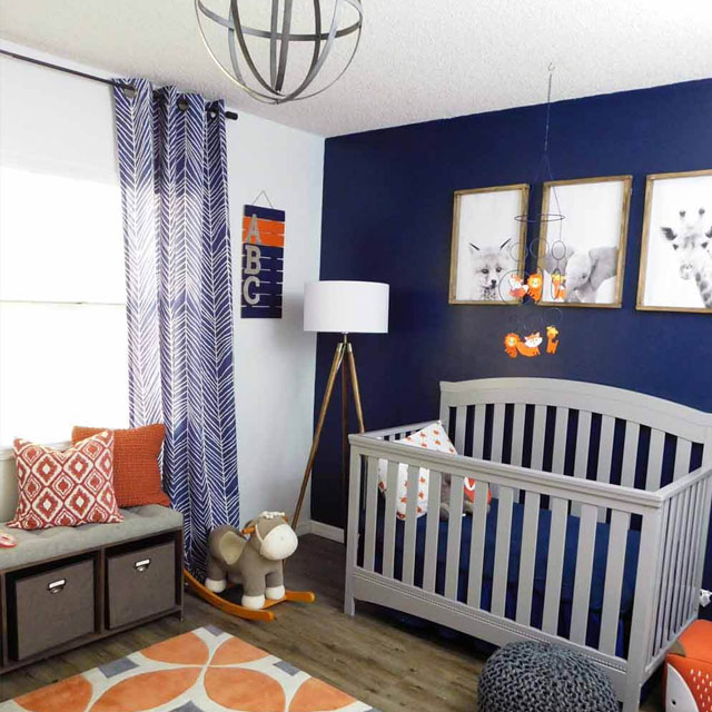 Navy Nursery Swag: Dark Blue Baby Room Eye Candy - kimenink.com