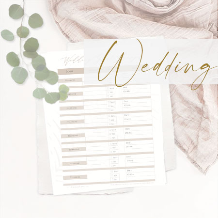 Wedding Guest Manager Printable: Ultimate Wedding Planner - Kimenink